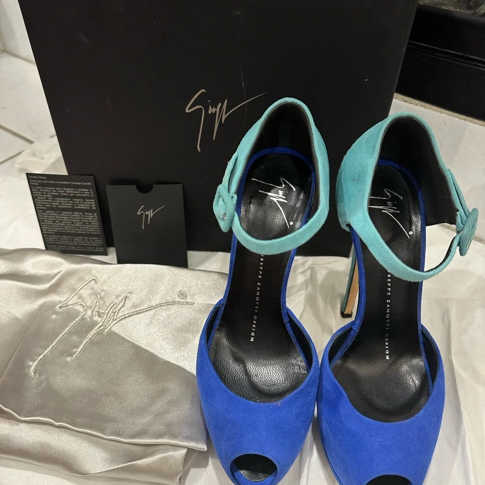 Giuseppe zanotti sharon blue platform sz 6 - Picture 4 of 16